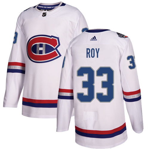 Adidas Canadiens #33 Patrick Roy White Authentic 2017 100 Classic Stitched NHL Jersey