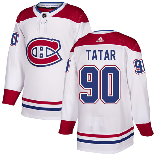 Adidas Canadiens #90 Tomas Tatar White Road Authentic Stitched NHL Jersey