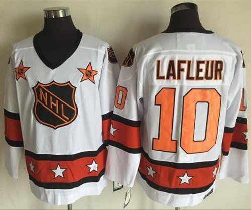 Canadiens #10 Guy Lafleur White/Orange All-Star CCM Throwback Stitched NHL Jersey