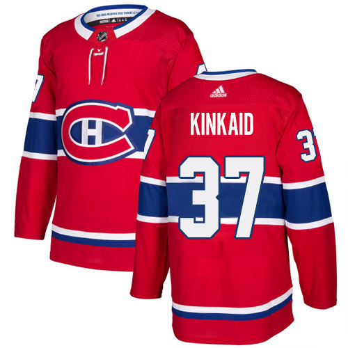 Adidas Canadiens #37 Keith Kinkaid Red Home Authentic Stitched NHL Jersey