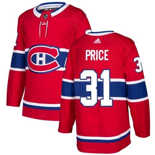 Adidas Canadiens #31 Carey Price Red Home Authentic Stitched NHL Jersey
