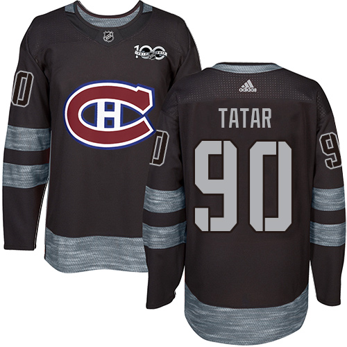 Adidas Canadiens #90 Tomas Tatar Black 1917-2017 100th Anniversary Stitched NHL Jersey