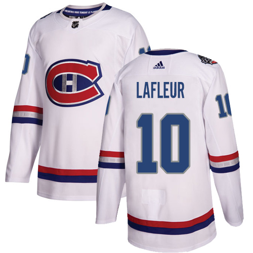 Adidas Canadiens #10 Guy Lafleur White Authentic 2017 100 Classic Stitched NHL Jersey