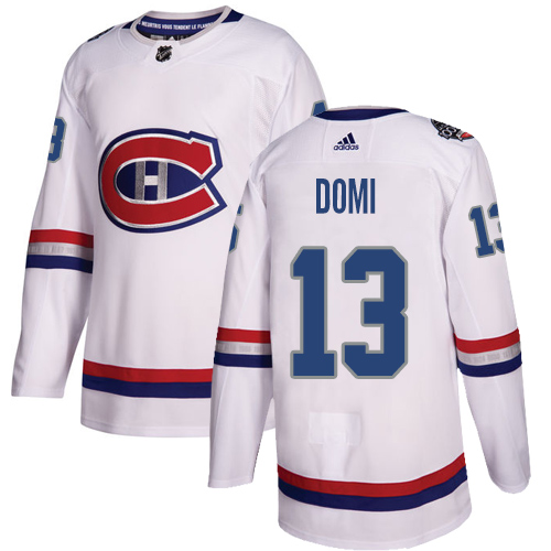 Adidas Canadiens #13 Max Domi White Authentic 2017 100 Classic Stitched NHL Jersey