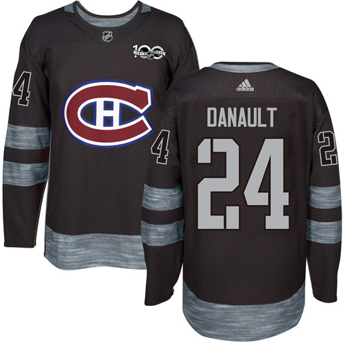 Adidas Canadiens #24 Phillip Danault Black 1917-2017 100th Anniversary Stitched NHL Jersey