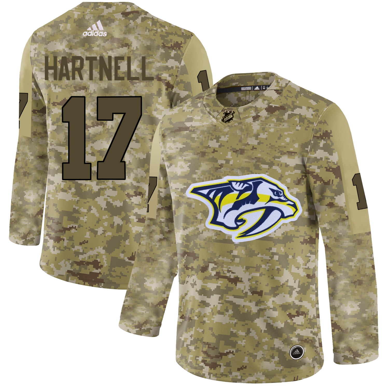 Adidas Predators #17 Scott Hartnell Camo Authentic Stitched NHL Jersey