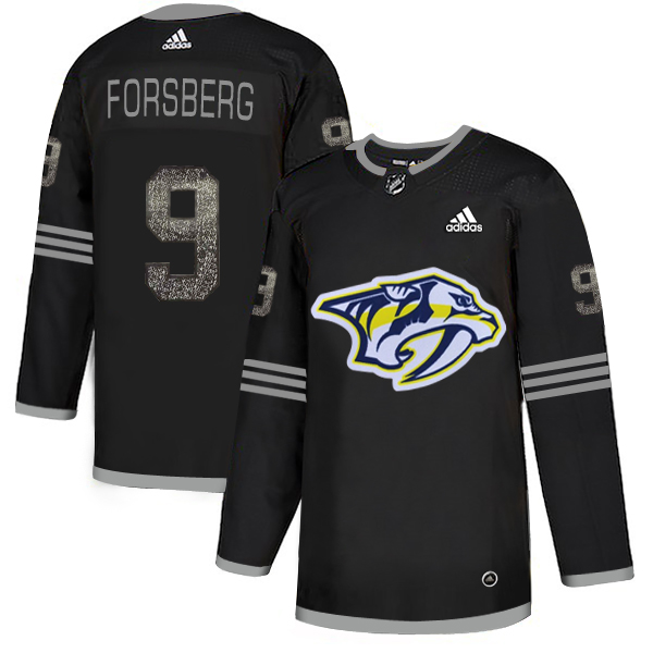 Adidas Predators #9 Filip Forsberg Black Authentic Classic Stitched NHL Jersey