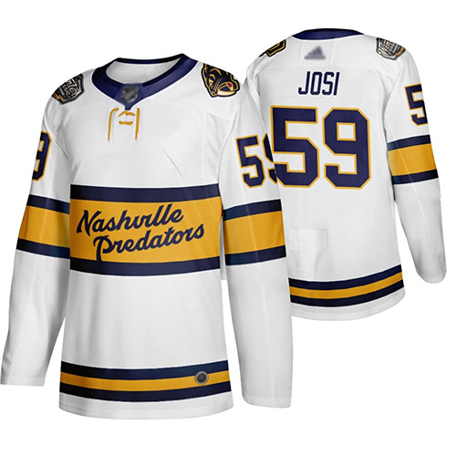 Adidas Predators #59 Roman Josi White Authentic 2020 Winter Classic Stitched NHL Jersey