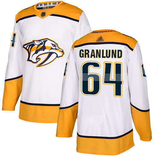 Adidas Predators #64 Mikael Granlund White Road Authentic Stitched NHL Jersey