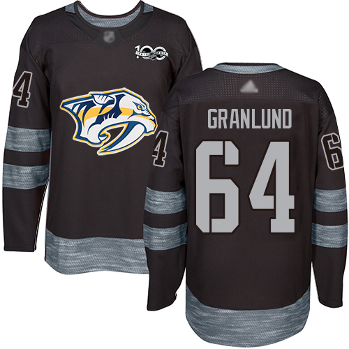 Adidas Predators #64 Mikael Granlund Black 1917-2017 100th Anniversary Stitched NHL Jersey