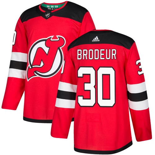 Adidas Devils #30 Martin Brodeur Red Home Authentic Stitched NHL Jersey
