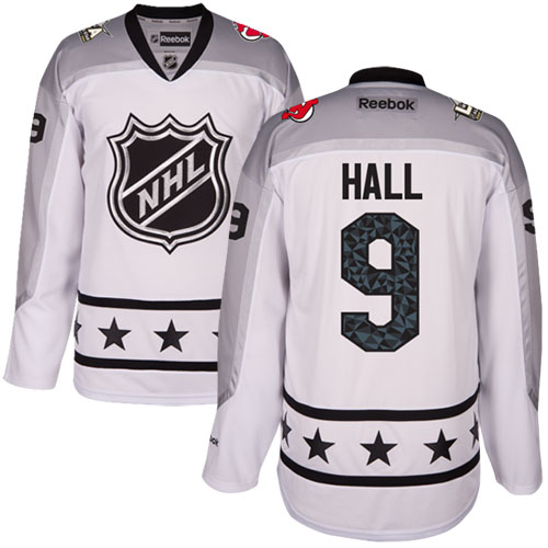 Devils #9 Taylor Hall White 2017 All-Star Metropolitan Division Stitched NHL Jersey