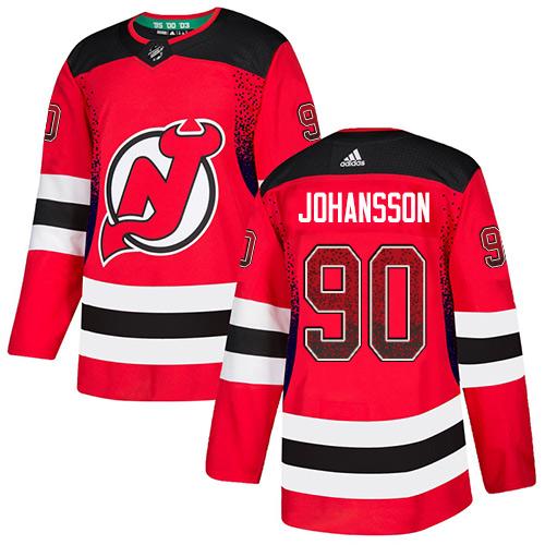 Adidas Devils #90 Marcus Johansson Red Home Authentic Drift Fashion Stitched NHL Jersey