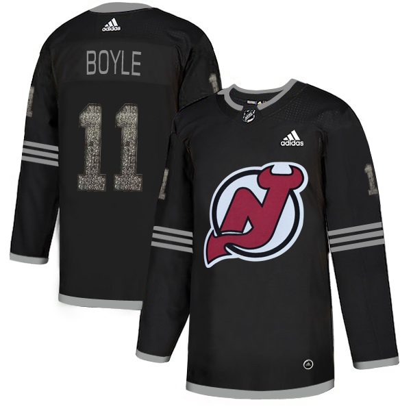 Adidas Devils #11 Brian Boyle Black Authentic Classic Stitched NHL Jersey