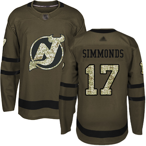 Adidas Devils #17 Wayne Simmonds Green Salute to Service Stitched NHL Jersey