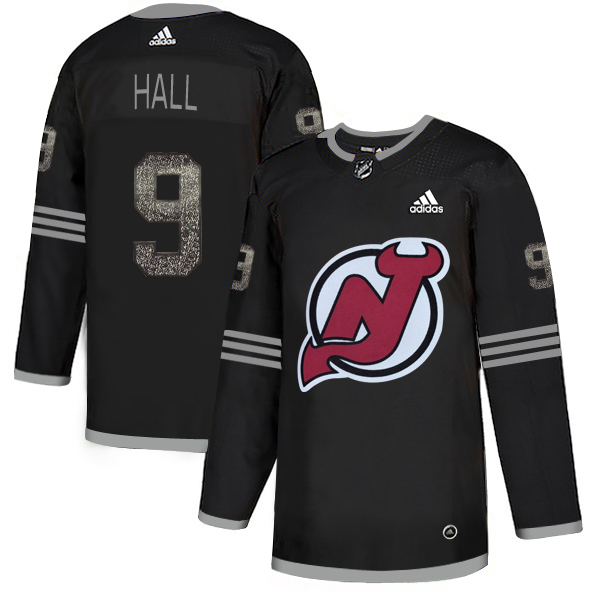 Adidas Devils #9 Taylor Hall Black Authentic Classic Stitched NHL Jersey