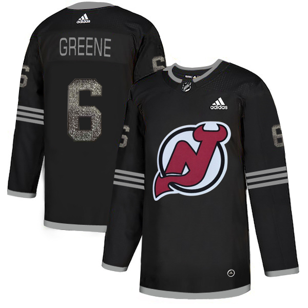 Adidas Devils #6 Andy Greene Black Authentic Classic Stitched NHL Jersey