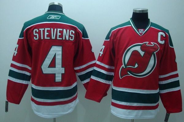 Devils #4 Scott Stevens Embroidered Red CCM Team Classic NHL Jersey