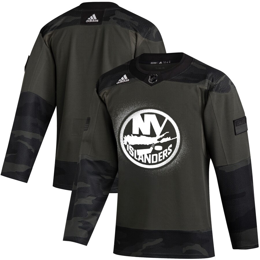 New York Islanders Adidas 2019 Veterans Day Authentic Practice NHL Jersey Camo
