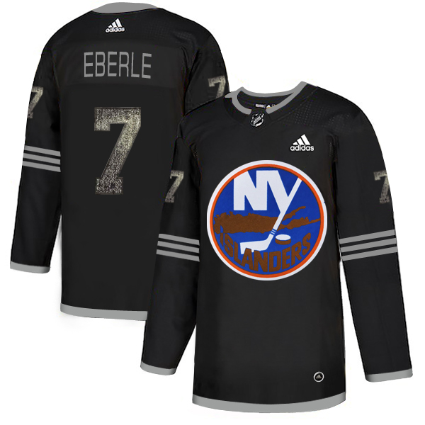Adidas Islanders #7 Jordan Eberle Black Authentic Classic Stitched NHL Jersey