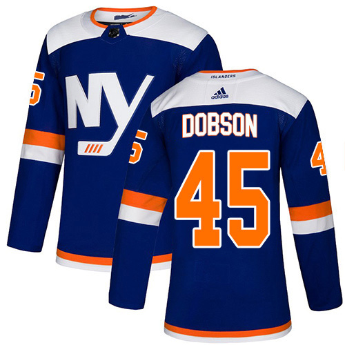 Adidas Islanders #45 Noah Dobson Blue Alternate Authentic Stitched NHL Jersey