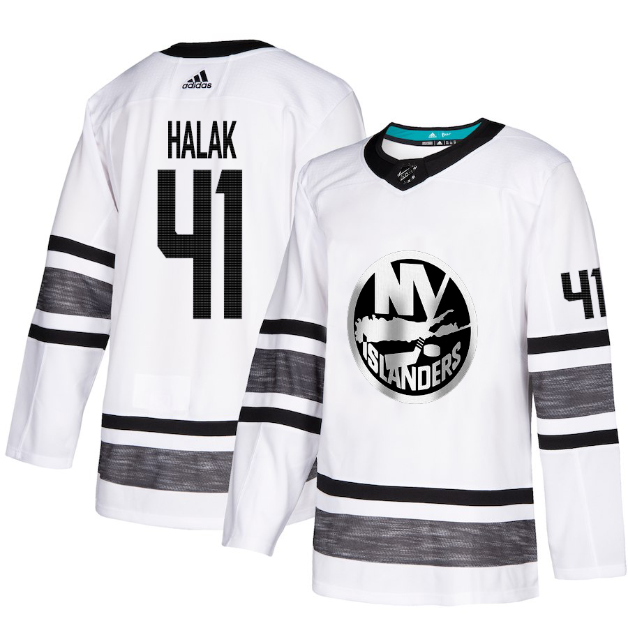 Adidas Islanders #41 Jaroslav Halak White 2019 All-Star Game Parley Authentic Stitched NHL Jersey