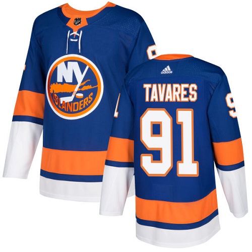 Adidas Islanders #91 John Tavares Royal Blue Home Authentic Stitched NHL Jersey