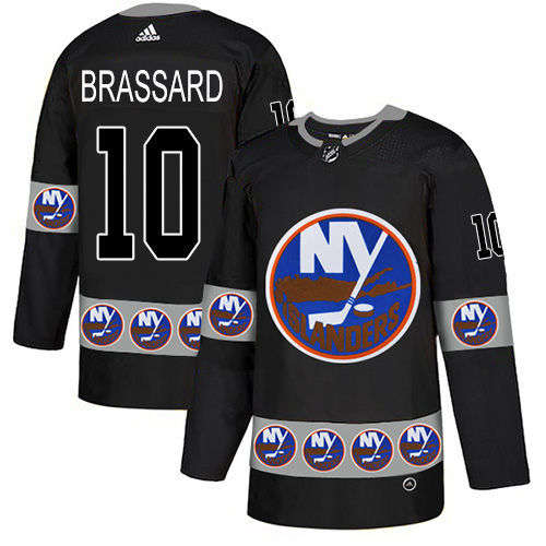 Adidas Islanders #10 Derek Brassard Black Authentic Team Logo Fashion Stitched NHL Jersey