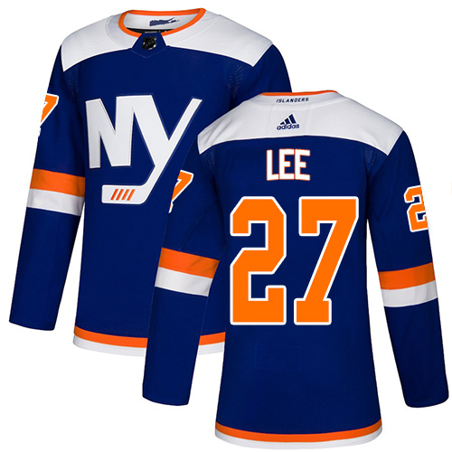 Adidas Islanders #27 Anders Lee Blue Alternate Authentic Stitched NHL Jersey