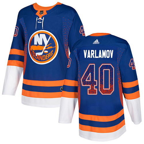 Adidas Islanders #40 Semyon Varlamov Royal Blue Home Authentic Drift Fashion Stitched NHL Jersey