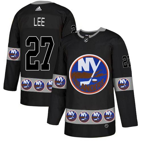 Adidas Islanders #27 Anders Lee Black Authentic Team Logo Fashion Stitched NHL Jersey