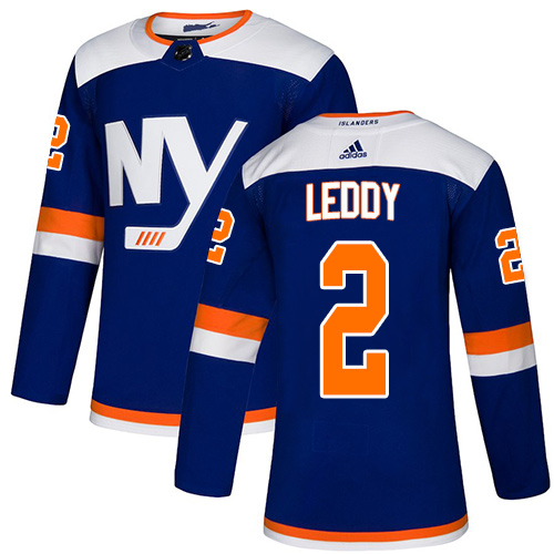 Adidas Islanders #2 Nick Leddy Blue Authentic Alternate Stitched NHL Jersey