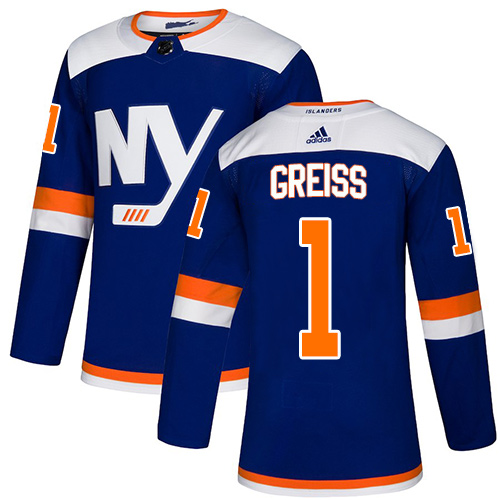 Adidas Islanders #1 Thomas Greiss Blue Authentic Alternate Stitched NHL Jersey