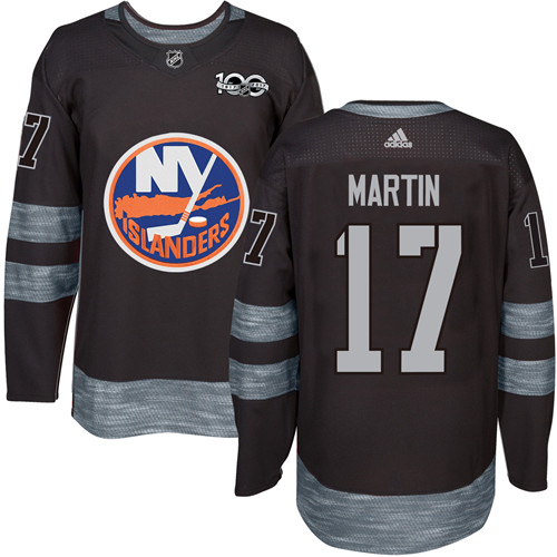 Adidas Islanders #17 Matt Martin Black 1917-2017 100th Anniversary Stitched NHL Jersey