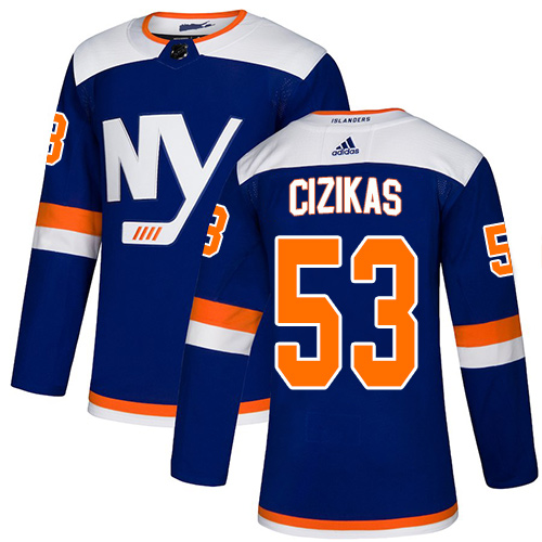 Adidas Islanders #53 Casey Cizikas Blue Authentic Alternate Stitched NHL Jersey