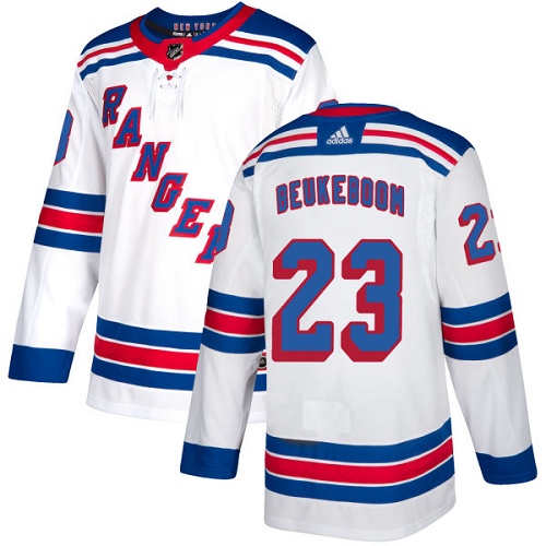 Adidas Rangers #23 Jeff Beukeboom White Away Authentic Stitched NHL Jersey