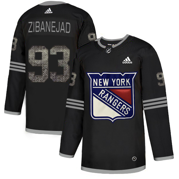 Adidas Rangers #93 Mika Zibanejad Black Authentic Classic Stitched NHL Jersey