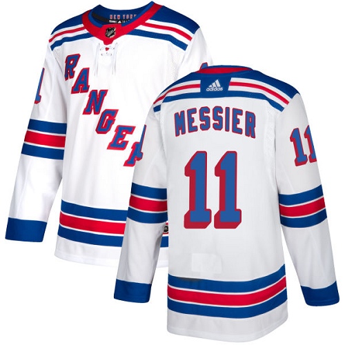 Adidas Rangers #11 Mark Messier White Road Authentic Stitched NHL Jersey