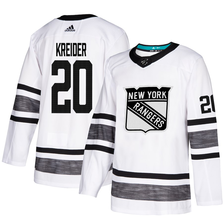 Adidas Rangers #20 Chris Kreider White 2019 All-Star Game Parley Authentic Stitched NHL Jersey