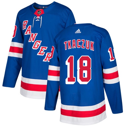 Adidas Rangers #18 Walt Tkaczuk Royal Blue Home Authentic Stitched NHL Jersey