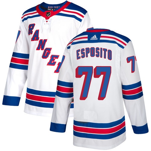 Adidas Rangers #77 Phil Esposito White Away Authentic Stitched NHL Jersey