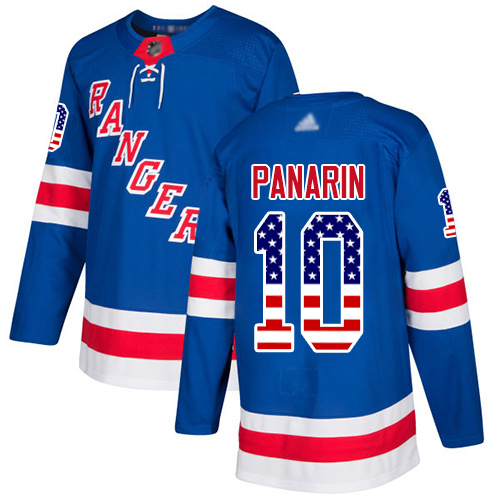 Adidas Rangers #10 Artemi Panarin Royal Blue Home Authentic USA Flag Stitched NHL Jersey