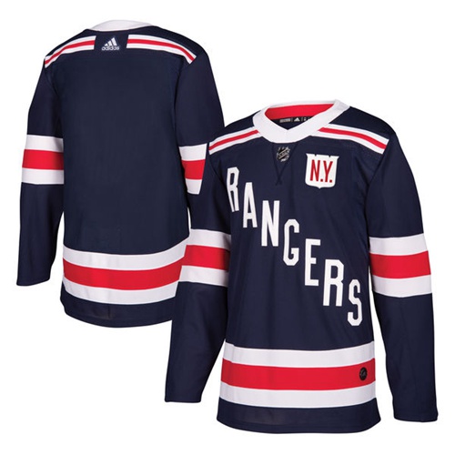 Adidas Rangers Blank Navy Blue Authentic 2018 Winter Classic Stitched NHL Jersey