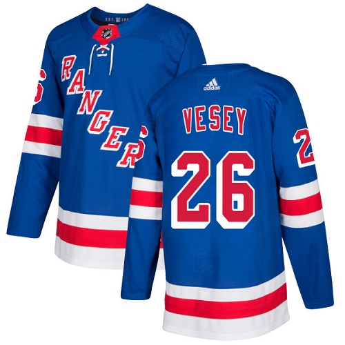 Adidas Rangers #26 Jimmy Vesey Royal Blue Home Authentic Stitched NHL Jersey