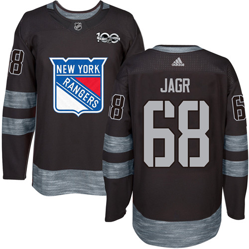 Adidas Rangers #68 Jaromir Jagr Black 1917-2017 100th Anniversary Stitched NHL Jersey