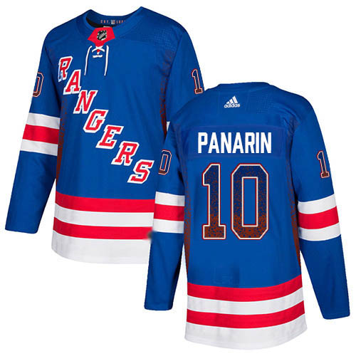 Adidas Rangers #10 Artemi Panarin Royal Blue Home Authentic Drift Fashion Stitched NHL Jersey
