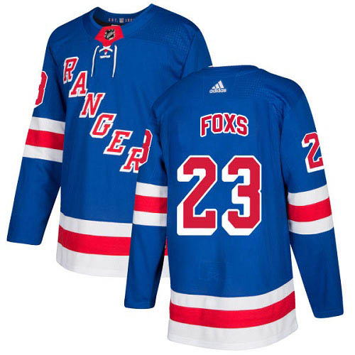 Adidas Rangers #23 Adam Foxs Royal Blue Home Authentic Stitched NHL Jersey