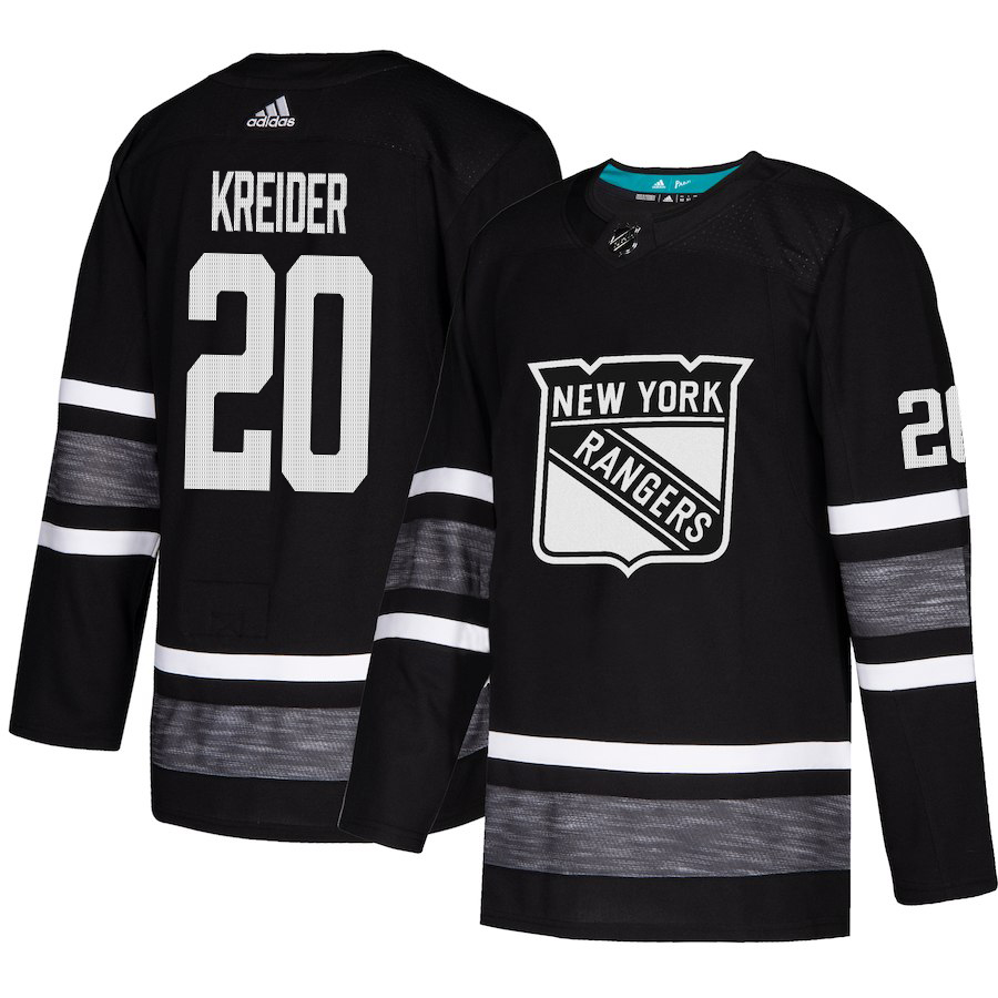 Adidas Rangers #20 Chris Kreider Black 2019 All-Star Game Parley Authentic Stitched NHL Jersey