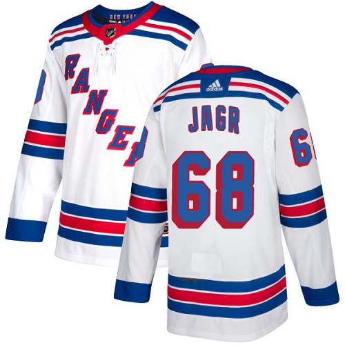 Adidas Rangers #68 Jaromir Jagr White Away Authentic Stitched NHL Jersey