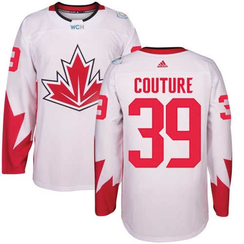 Team CA. #39 Logan Couture White 2016 World Cup Stitched NHL Jersey